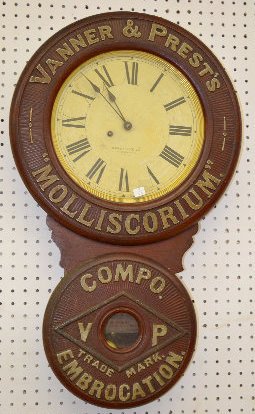 Baird Advertising Wall Clock; Vanner & Prest's — Antique Clocks Price Guide