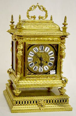 LeRolle Paris Brass Chiming Bracket Clock — Antique Clocks Price Guide