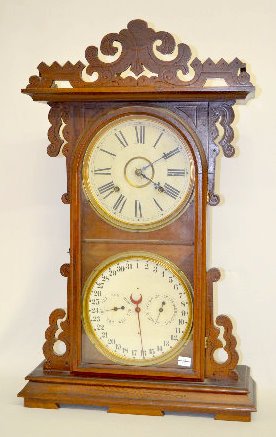 EN Welch "Arditi" Walnut Calendar Clock — Antique Clocks Price Guide
