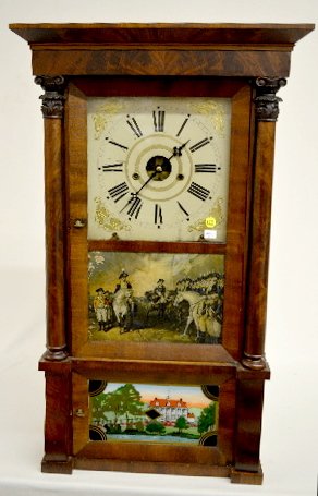 2 Weight Mahogany Triple Decker Shelf Clock — Antique Clocks Price Guide