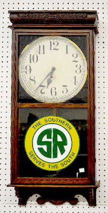 Ingraham "Western Union" Oak RR Adv. Wall Clock — Antique Clocks Price Guide