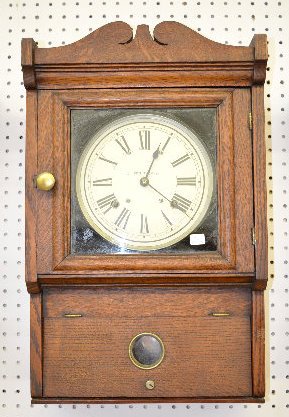 Unusual Seth Thomas Oak Wall Clock — Antique Clocks Price Guide