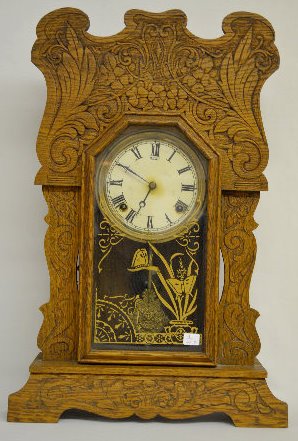 Sessions "Grand No. 3" Oak Kitchen Clock — Antique Clocks Price Guide
