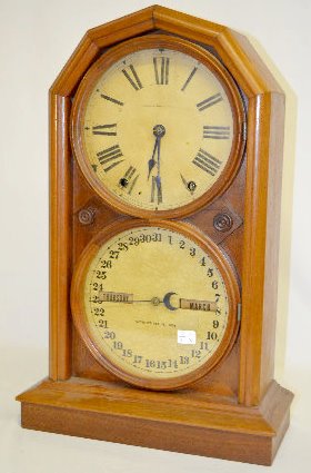 Seth Thomas Parlor No. 5 Double Dial Calendar Clock — Antique Clocks Price Guide