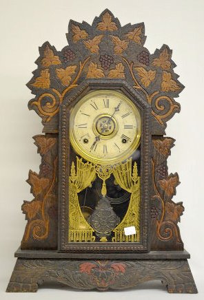 Gilbert "Bouquet 50" Oak Kitchen Clock — Antique Clocks Price Guide