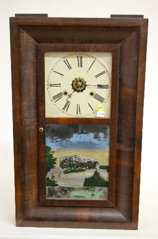 Waterbury Mahogany Veneer OG Clock — Antique Clocks Price Guide