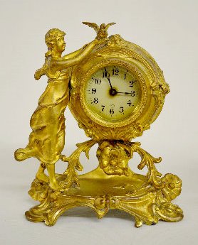 Gilbert Art Nouveau Lady Novelty Clock — Antique Clocks Price Guide
