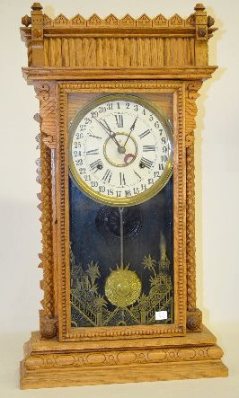 Gilbert "Benworth" Oak Calendar Clock — Antique Clocks Price Guide