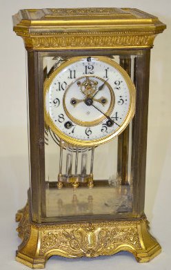 Ansonia "Vulcan" Crystal Regulator Clock — Antique Clocks Price Guide