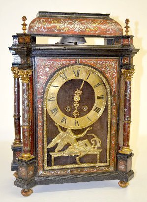 S. Marti Boulle Devotional Clock, Louis XIV Style — Antique Clocks Price Guide