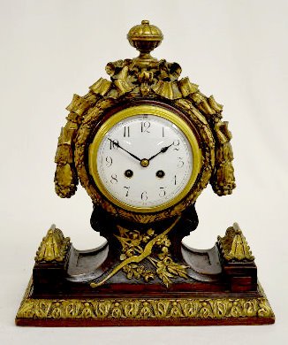 French Wood and Gesso Mantel Clock — Antique Clocks Price Guide