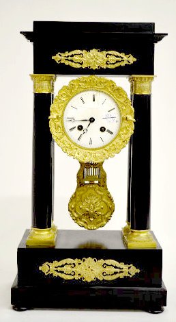 French Vincenti & Cie Empire Clock, 4 Column — Antique Clocks Price Guide