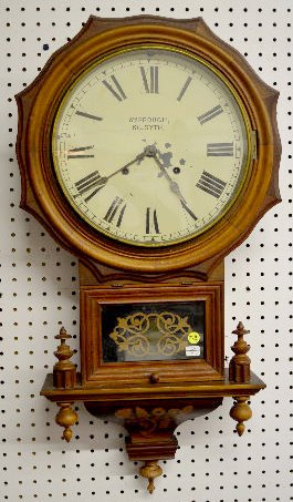 Anglo-American Inlaid Wall Clock — Antique Clocks Price Guide