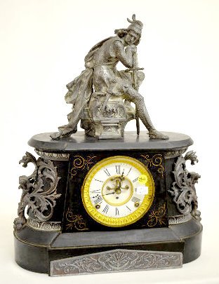 Kroeber Iron Case "Saxonia" Mantel Clock — Antique Clocks Price Guide
