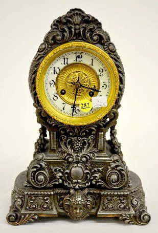 Waterbury "Valley" Metal Case Mantel Clock — Antique Clocks Price Guide