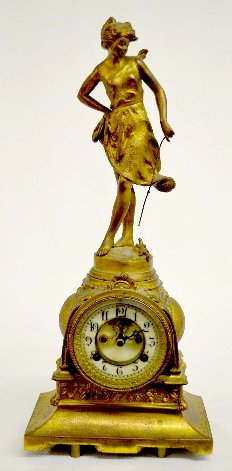 Waterbury "Boulogne" Lady Statue Clock — Antique Clocks Price Guide