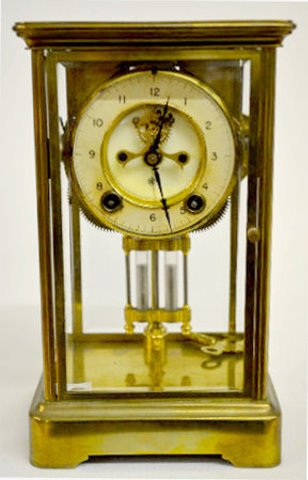 Ansonia "Prism" Brass Crystal Regulator Clock — Antique Clocks Price Guide