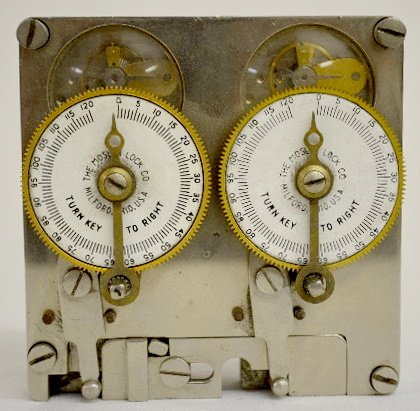 Bank Vault Timer Double Dial Clock — Antique Clocks Price Guide