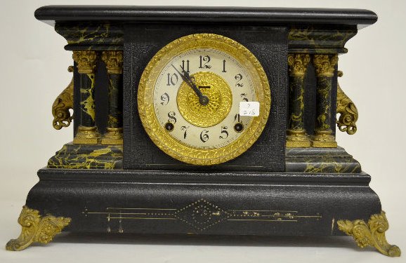 Ingraham "Adrian" Black Mantel Clock — Antique Clocks Price Guide