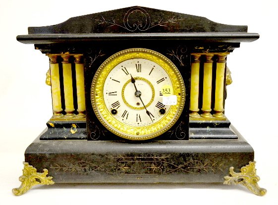 Seth Thomas "Dale" Black Mantel Clock — Antique Clocks Price Guide