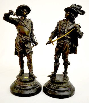 Ansonia Don Cesar & Don Juan Clock Statues — Antique Clocks Price Guide