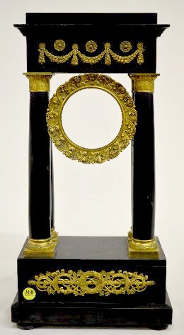 French Empire Portico Clock Case — Antique Clocks Price Guide