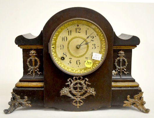 Seth Thomas Black Enameled Mantel Clock — Antique Clocks Price Guide