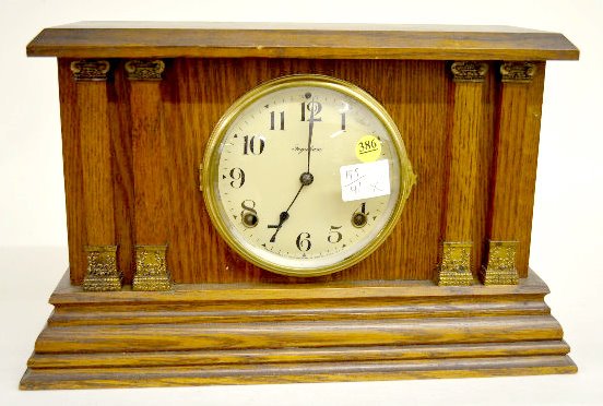 Ingraham Oak "Howard" Mantel Clock — Antique Clocks Price Guide