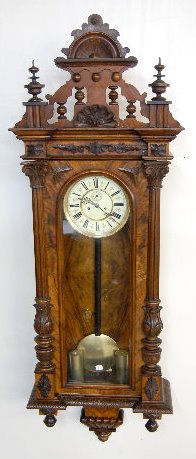 Ornate Carved 2 Weight Vienna Regulator Clock — Antique Clocks Price Guide