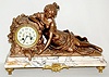 S Marti Reclining Lady Mantel Clock