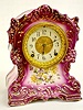 Ansonia "TORN" Porcelain Mantel Clock