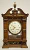 Pons 1827 Wood and Bronze Mantel Clock w/Shelf