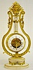 Louis XVI Style Lyre Clock w/Calendar