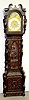 Carved Oak 3 Wt. 8 Bell Musical Grandfather Clock