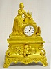 Pons 1827 Dore Bronze Clock w/Lady