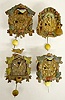 4 Keebler 1 Day Bird Pendulette Clocks