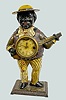 Cast Iron "Banjo Player" Blinking Eye Clock