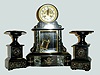 French Slate/Marble 3 Piece Garniture Clock Set