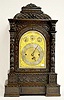 E. J. Dent Carved Oak English Bracket Clock