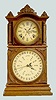 Ingraham Walnut Shelf Calendar Clock