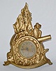 Metal "Volunteers" Novelty Clock w/American Flag