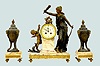 French Marble Statue Garniture Set