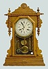 Waterbury Oak "Buffalo" Calendar Clock