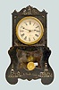 Upson Bros. Iron Front Clock w/M.O.P. Inlay
