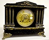 Adamantine Black Mantel 6 Column Clock