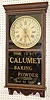 Sessions Oak Adv. Calendar Clock, Calumet Powder