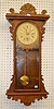 EN Welch "Eclipse" Walnut Calendar Clock