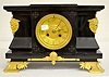 French Marti Black Slate Mantel Clock