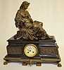 French Japy Freres Slate Lady Statue Clock