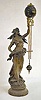 French A. Moreau Lady Swinging Ball Clock